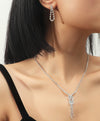 Wholesale Fashion Geometric Zircon Copper Necklace Earring Set Gooddiy