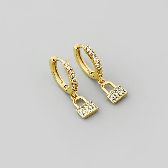 1 Pair Simple Style Geometric Plating Copper Drop Earrings