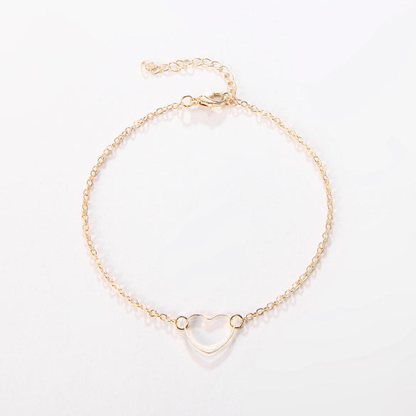 Simple Style Heart Shape Alloy Women's Bracelets