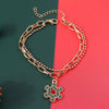Fashion Christmas Tree Santa Claus Elk Alloy Women's Bracelets 1 Piece