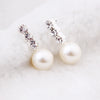 1 Pair Fashion Geometric Pearl Plating Alloy Ear Studs