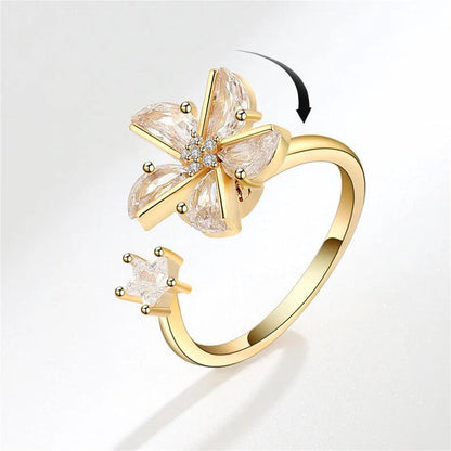 Fashion Geometric Copper Diamond Zircon Rings