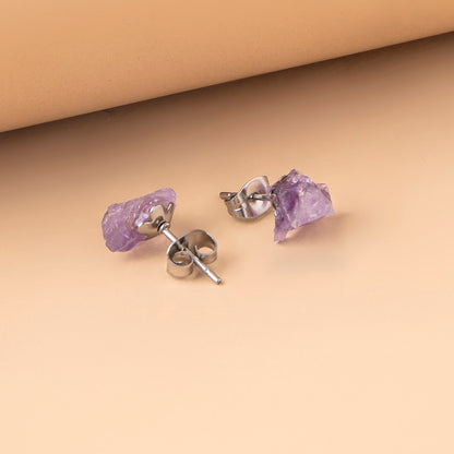 Fashion Geometric Crystal Ear Studs 1 Pair