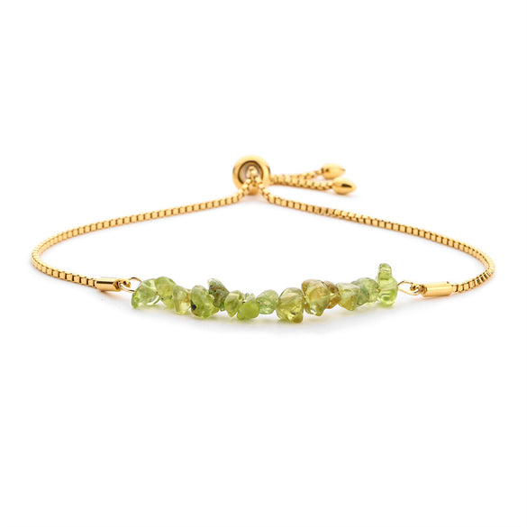 Casual Irregular Stainless Steel Plating Natural Stone Bracelets