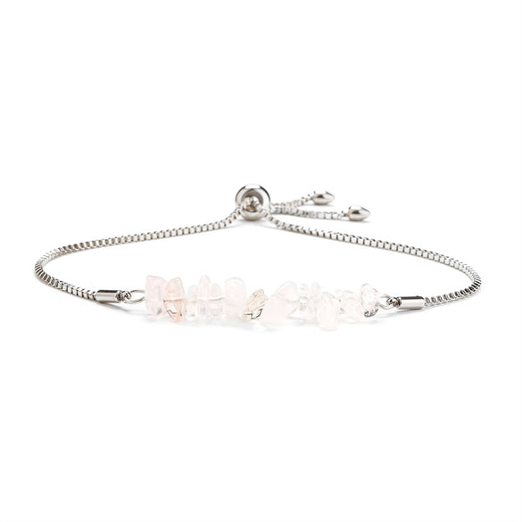 Retro Color Block Stainless Steel Inlay Natural Stone Bracelets 1 Piece