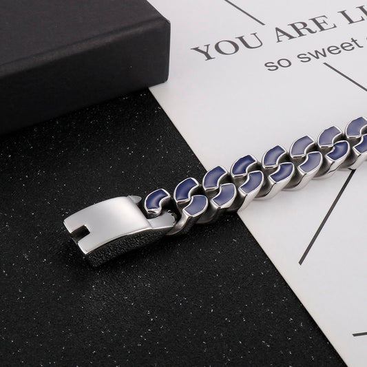 Fashion Geometric Stainless Steel Enamel Bracelets 1 Piece