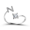 Fashion Letter Alloy Plating Zircon Unisex Open Ring