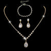 Fashion Water Droplets Alloy Inlay Rhinestones Women's Bracelets Earrings Necklace