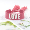 1 Piece Fashion Love Polyester Embroidery Handmade Tassel Unisex Bracelets