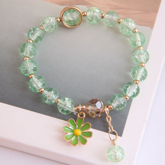 Fashion Flower Alloy Pearl Artificial Gemstones Women's Bracelets 1 Piece