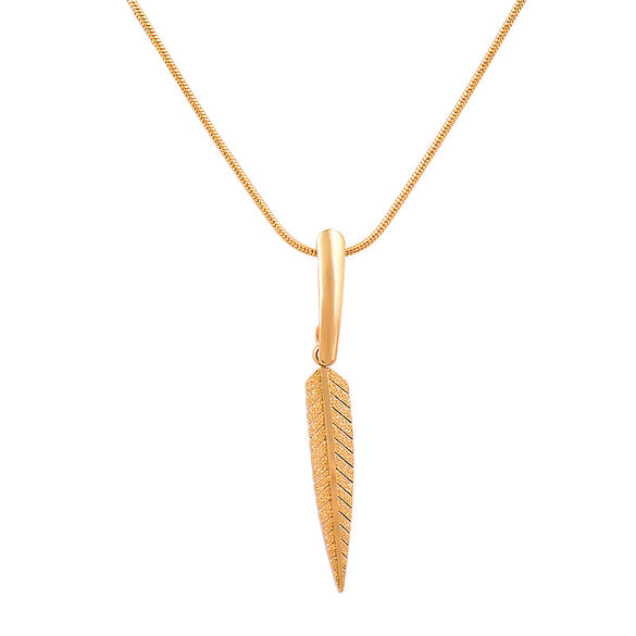 Fashion Leaves Titanium Steel Earrings Necklace