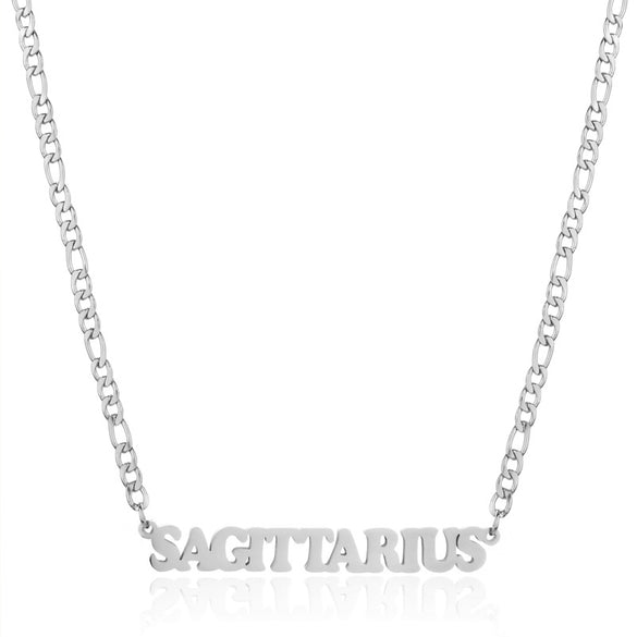 Simple Style Letter Stainless Steel Gold Plated Necklace