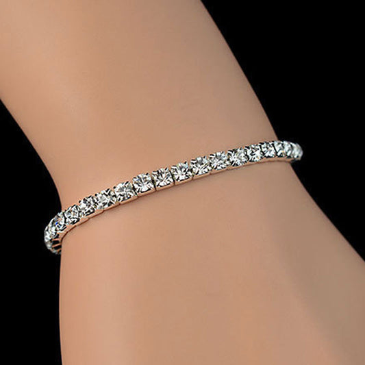 Luxurious Geometric Metal Inlay Rhinestones Women's Bracelets
