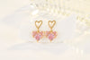 1 Pair Simple Style Heart Shape Copper Drop Earrings