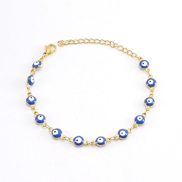 Fashion Devil's Eye Titanium Steel Enamel Bracelets 1 Piece
