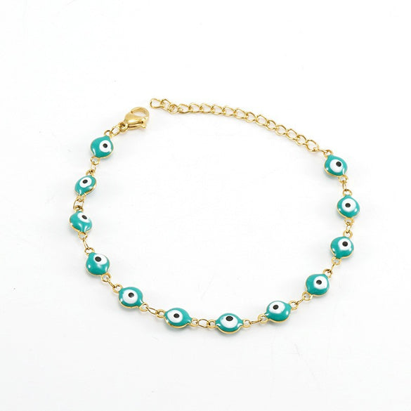 Fashion Devil's Eye Titanium Steel Enamel Bracelets 1 Piece