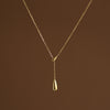 Simple Style Water Droplets Titanium Steel Plating Pendant Necklace