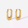 Fashion U Shape Stainless Steel Plating Earrings 1 Pair
