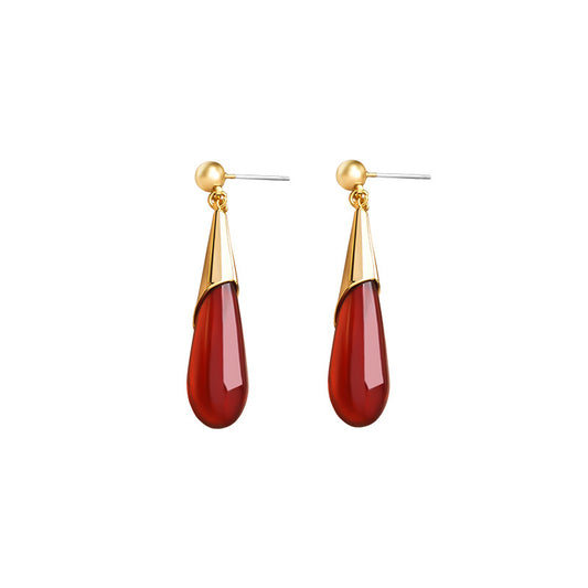 1 Pair Classical Water Droplets Alloy Drop Earrings