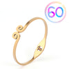 Fashion Geometric Stainless Steel Plating Zircon Bangle
