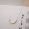 Fashion Round Pearl Titanium Steel Necklace 1 Piece