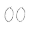 Fashion Round Stainless Steel Plating Hoop Earrings 1 Pair