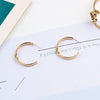 1 Pair Retro C Shape Human Face Geometric Metal Earrings