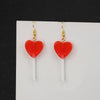 1 Pair Casual Heart Shape Resin Plating Women's Drop Earrings