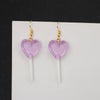 1 Pair Casual Heart Shape Resin Plating Women's Drop Earrings