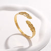 Fashion Feather Titanium Steel Plating Bangle