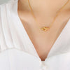 Simple Style Knot Titanium Steel Plating 18k Gold Plated Necklace