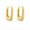 1 Pair Simple Style Solid Color Plating Copper Gold Plated Earrings