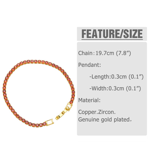 Simple Style Geometric Copper 18k Gold Plated Zircon Bracelets In Bulk