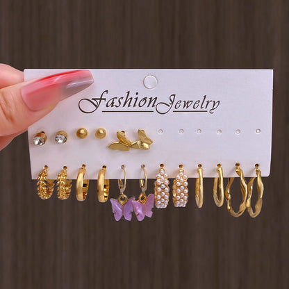 Simple Style Geometric Alloy Plating Women's Earrings
