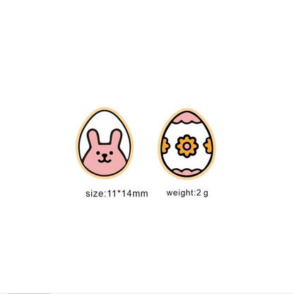 1 Pair Cartoon Style Animal Wood Easter Women's Girl's Ear Studs