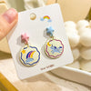 1 Pair Cute Bear Heart Shape Bow Knot Alloy Women's Earrings
