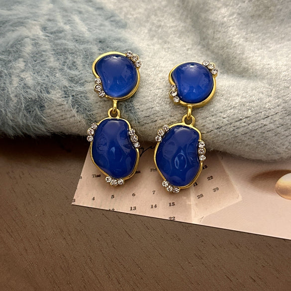 Fashion Geometric Alloy Inlay Rhinestones Women's Drop Earrings Necklace