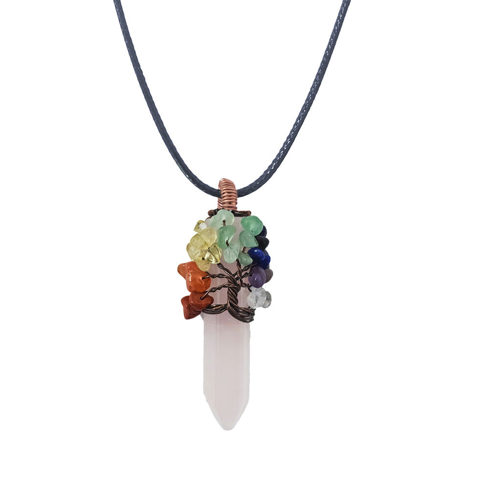 Simple Style Irregular Crystal Polishing Pendant Necklace 1 Piece