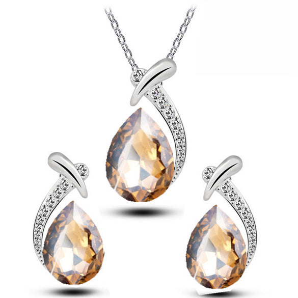 1 Set Simple Style Heart Shape Alloy Inlay Zircon Women's Jewelry Set