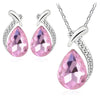 1 Set Simple Style Heart Shape Alloy Inlay Zircon Women's Jewelry Set