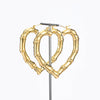 1 Pair Exaggerated Heart Shape Plating Iron 18k Gold Plated Hoop Earrings