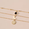 1 Piece Fashion Heart Shape Snake Lock Alloy Inlay Artificial Diamond Women's Layered Necklaces