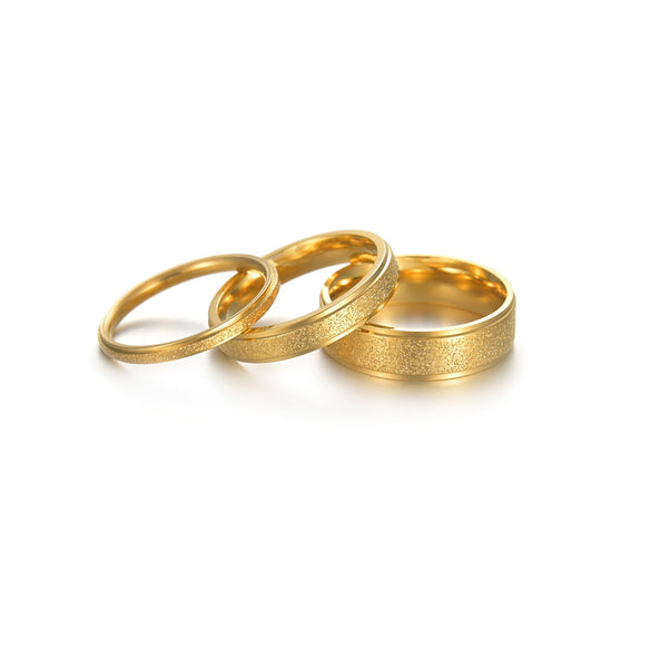 Simple Style Solid Color Stainless Steel Metal Rings