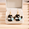 1 Pair Cartoon Style Cat Alloy Plating Women's Earrings