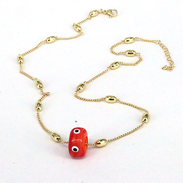 1 Piece Ins Style Eye Copper Plating Necklace