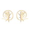 1 Pair Simple Style Solid Color Stainless Steel Irregular Plating Silver Plated Ear Studs