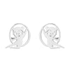 1 Pair Simple Style Solid Color Stainless Steel Irregular Plating Silver Plated Ear Studs