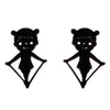 1 Pair Simple Style Solid Color Stainless Steel Irregular Plating Silver Plated Ear Studs