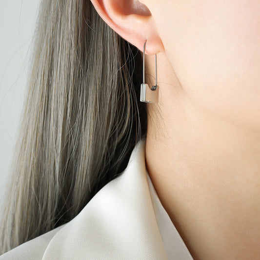 Fashion Lock Titanium Steel Earrings