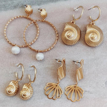 1 Set Fashion Star Leaves Eye Metal Copper Inlay Artificial Pearls Zircon 18k Gold Plated Women's Earrings